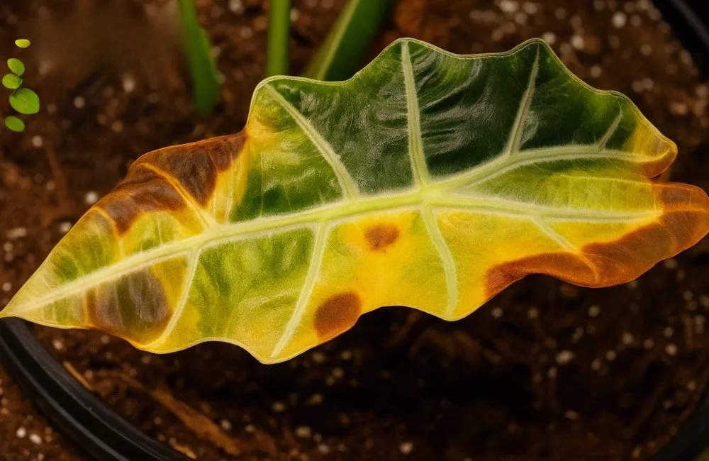 Bệnh cháy lá ở cây kiểng lá