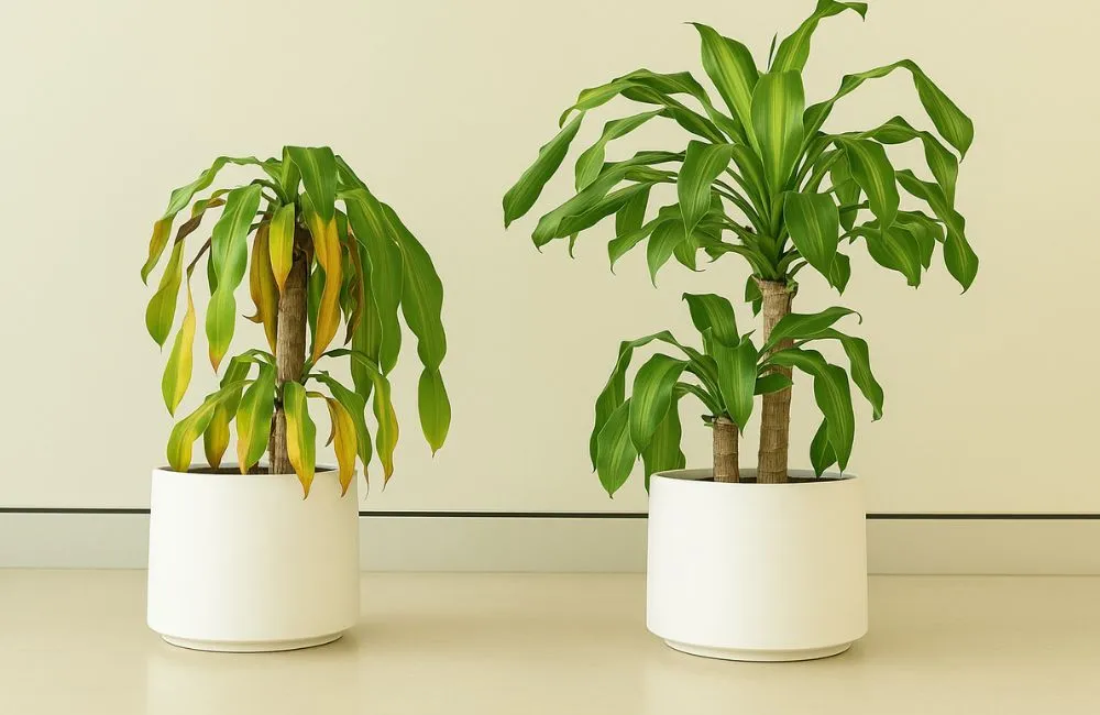 Kiểng lá bị thối thân ( úng nước)