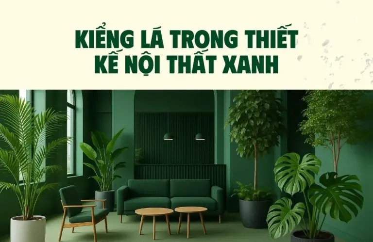 Kiểng lá trong thiết kế nội thất xanh – xu hướng sống 2026