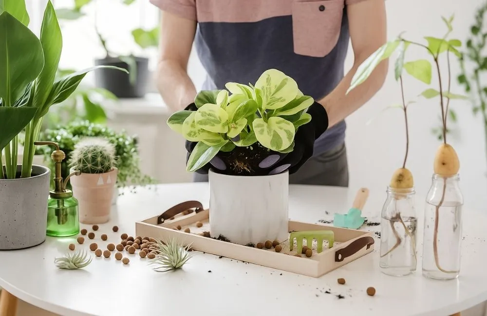 Kỹ thuật thay chậu cho kiểng lá