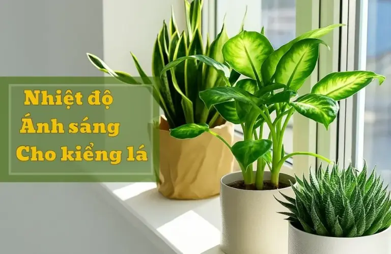 Cách cân bằng ánh sáng và nhiệt độ kiểng lá theo từng vị trí trong nhà