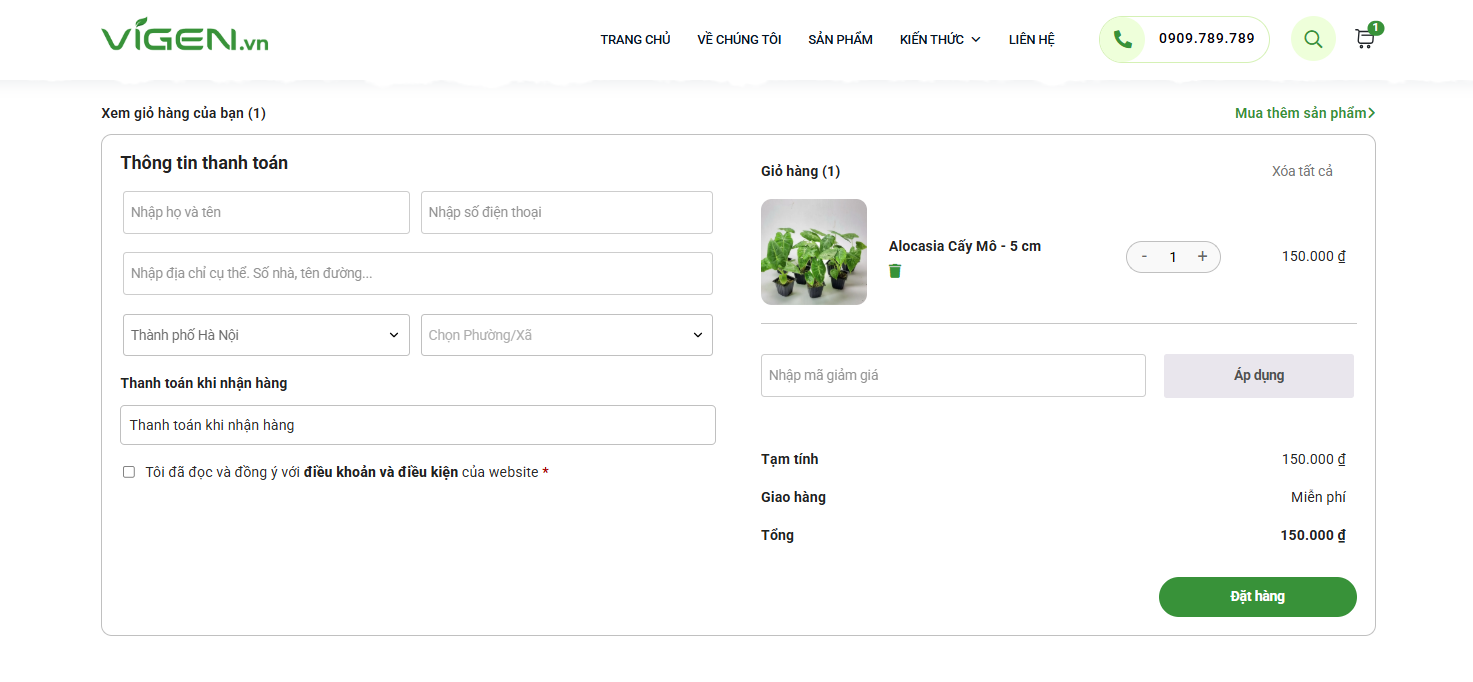 Hướng dẫn mua hàng tại Vigen