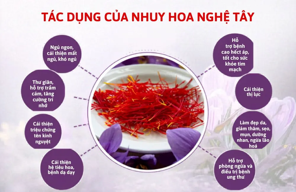 Công dụng nhụy hoa nghệ tây