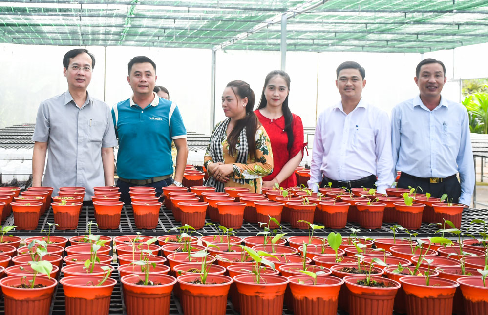 Chủ tịch UBND tỉnh Trần Trí Quang khảo sát các dự án trọng điểm ngành nông nghiệp và hoa kiểng